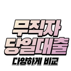 무직자 당일대출을 다양하게 비교하고 받아보자