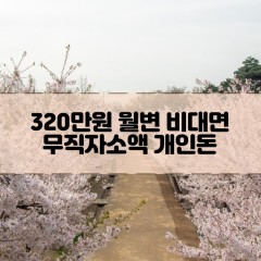 무직자 320만원소액대출 320만원개인돈대출 320만원월변대출 320만원비대면대출 무직자