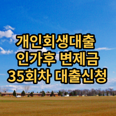 개인회생대출 인가후35회차 개인회생대출 변제금35회차 개인회생중대출 미납금35회차 대출가능한곳