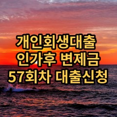 개인회생대출 인가후57회차 개인회생대출 변제금57회차 개인회생중대출 미납금57회차 대출가능한곳