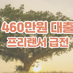 프리랜서 월변460만원대출 소액460만원대출 개인돈460만원 비대면460만원