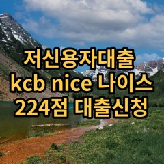 저신용자대출 kcb224점 저신용소액대출 nice224점 저신용비대면대출 나이스224점 신용대출가능한곳