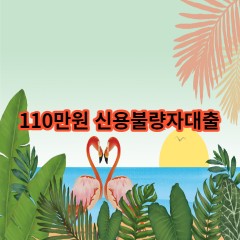 110만원 신용불량자대출 급전 당일 소액 일수 월변