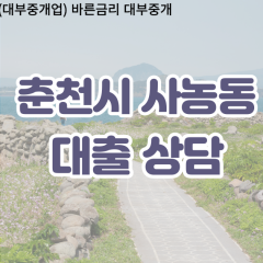 사농동대부업체 사농동비대면대출 춘천시대부업체개인돈 사농동월변대부대출 사농동소액대부업체