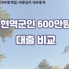 현역군인 비대면600만원대출 개인돈600만원대출 소액600만원 월변600만원