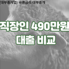 직장인 월변490만원대출 소액490만원대출 개인돈490만원 비대면490만원