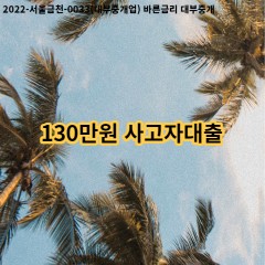 130만원 사고자대출 급전 당일 소액 일수 월변